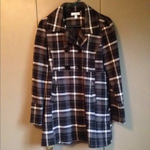 Plaid Winter Coat M